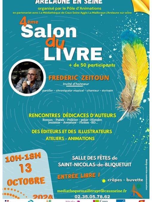 salon du livre d’Arelaune en Seine le 13 octobre 2024